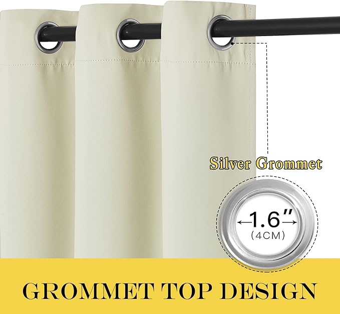NICETOWN Bedroom Short Blackout Curtain 54 inches Long - Image 2