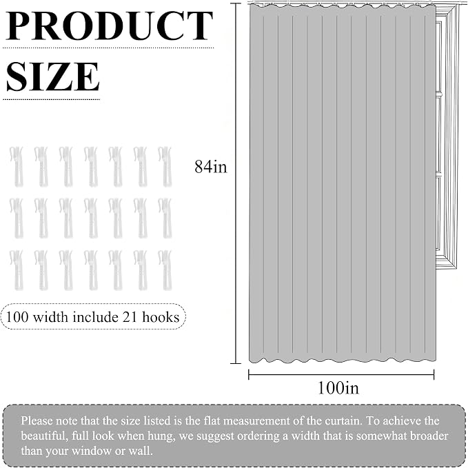 RYB HOME 100% Blackout Room Divider Curtain, Thermal Insulated&Privacy Assurd - Image 7