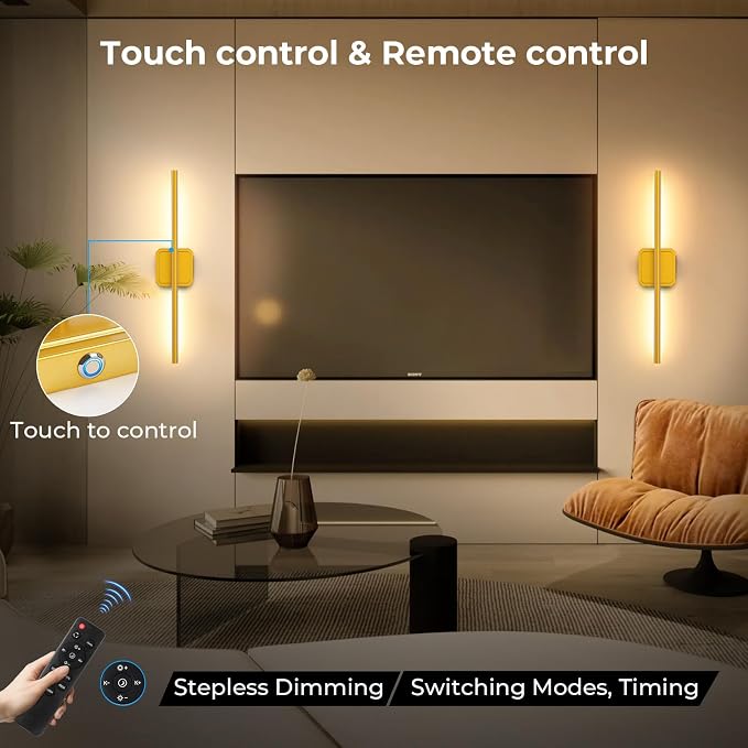 GvvooHome 1 Pack Battery Operated Wall Sconce Detachable 360°Rotate, Wireless - Image 2