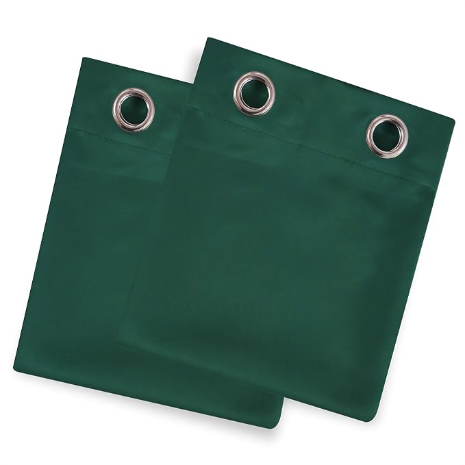 LEMOMO Dark Green Thermal Blackout Curtains/52 x 95 Inch/Set of 2 Panels Room - Image 9