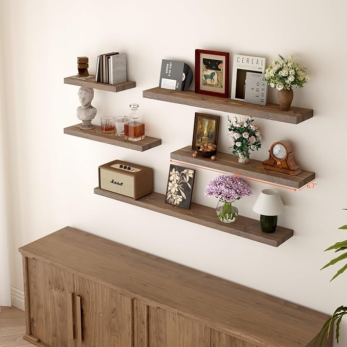 BGMG 30 inch Walnut Floating Shelves - Image 4