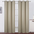 LEMOMO Beige Blackout Curtains/42 x 84 Inch/Set of 2 Panels Room Darkening by Lemomo