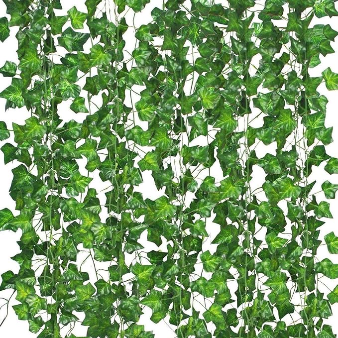 Comtelek 168 FT Artificial Ivy 24 Pack Ivy Vine Garland Ivy Leaves Greenery by Comtelek
