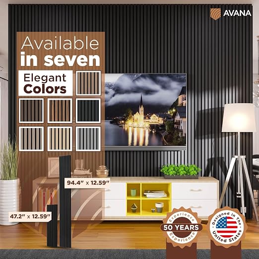 Avana Acoustic Wood Wall Panels – 47.2 X 12.6 Inch Black Oak Acoustic Panels 2 - Image 7