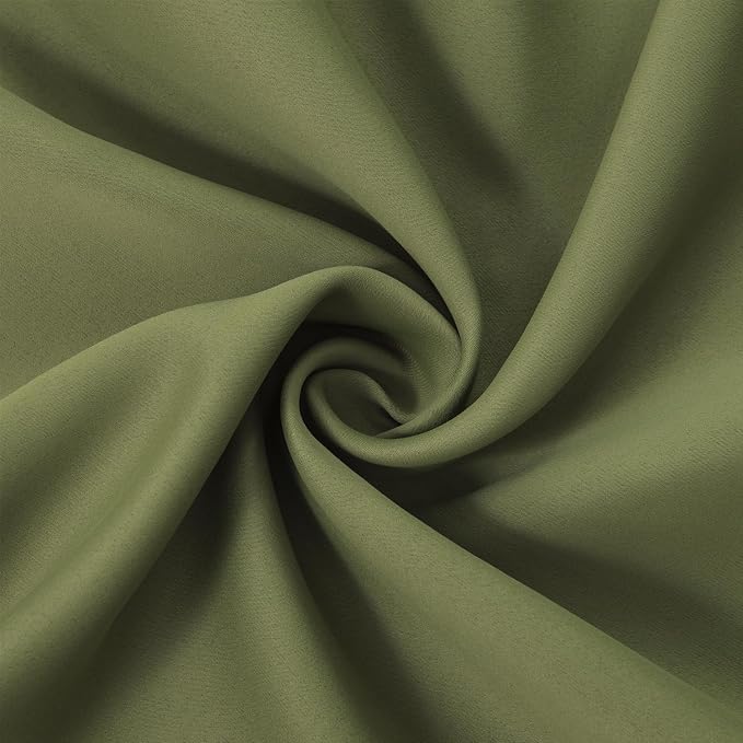 LEMOMO Olive Green Thermal Blackout Curtains/52 x 108 Inch/Set of 2 Panels Room - Image 5