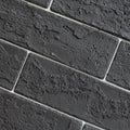 100 Pieces Old Town Black Faux Brick Wall Tiles, Clay Manufactured Thin Brick by TORURAL