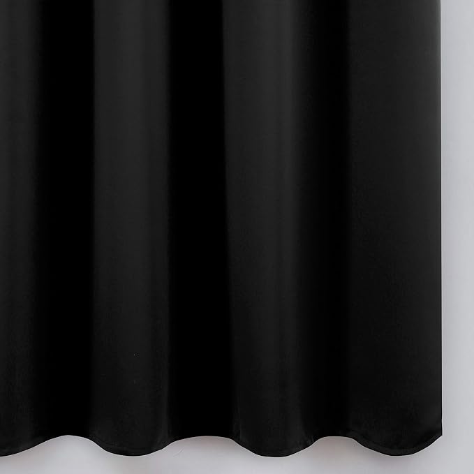 LEMOMO Black Thermal Blackout Curtains/42 x 72 Inch/Set of 2 Panels Room - Image 9
