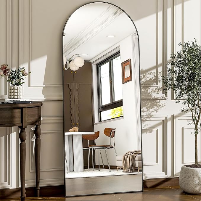 57" x 20" Arched Full Length Mirror by WISSMILESHOME