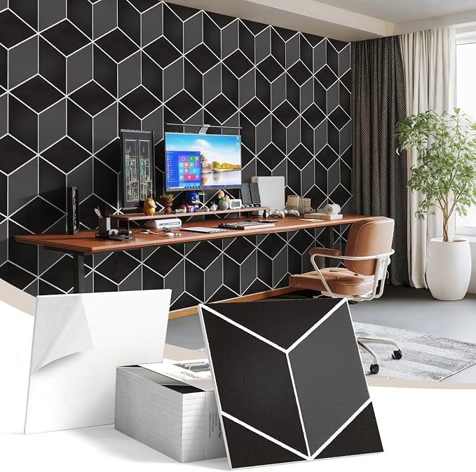 12Pack Acoustic Panels, Self-Adhesive Sound Proof Panels by ArtVivid