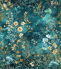 Floral Peel and Stick Wallpaper Green Flower Contact Paper 17.3inch x 118.1inch by lenify