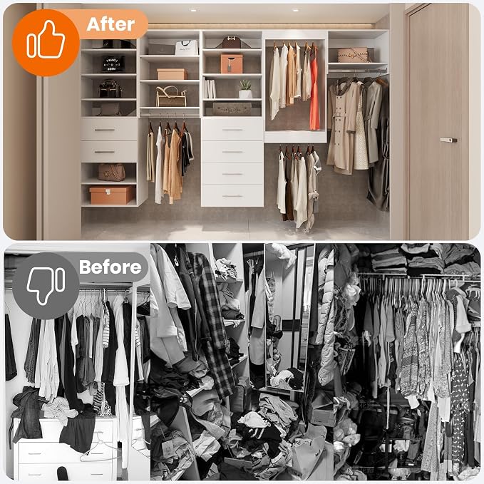 ROOMTEC Modular Closet System, 19.5" Shoe Shelf Closet Tower Wall-Mounted - Image 5