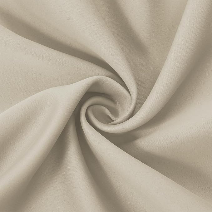 LEMOMO Light Beige Thermal Blackout Curtains/38 x 63 Inch/Set of 2 Panels Room - Image 5