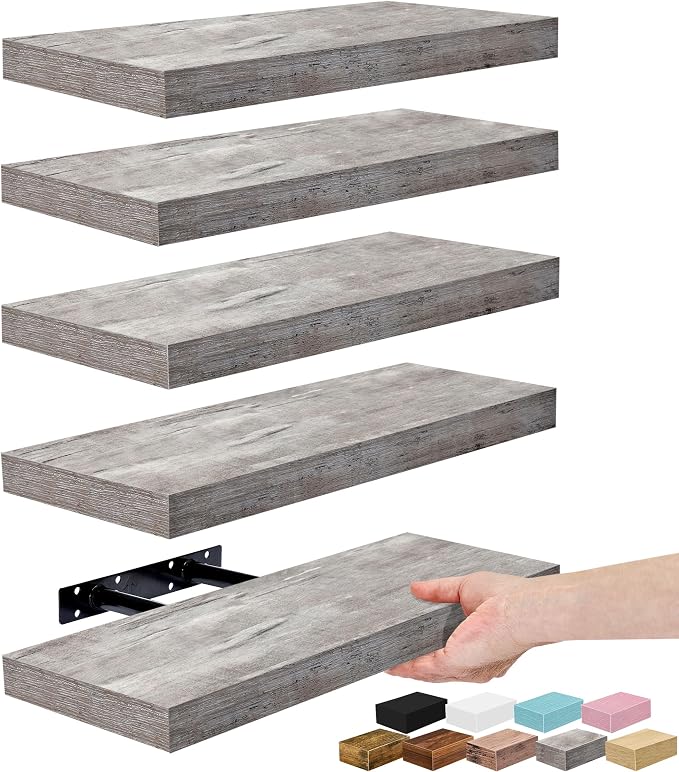 Sorbus Floating Shelves for Wall – 16 Inch Floating Shelf for Kitchen, Living by Sorbus