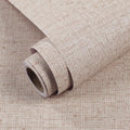 15.75"x590.6" Beige Grasscloth Wallpaper Peel and Stick Removable Textured Wall by MANONIRIA