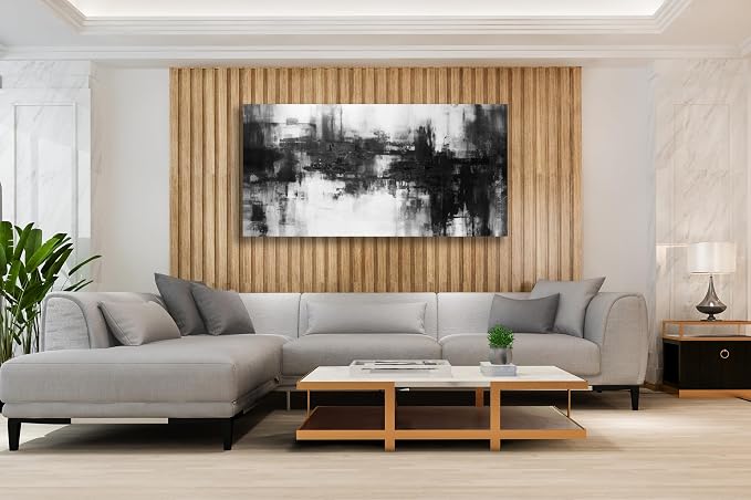 VHMING Black Abstract Wall Art Decor Black and White Painting Pop Culture Wall - Image 2