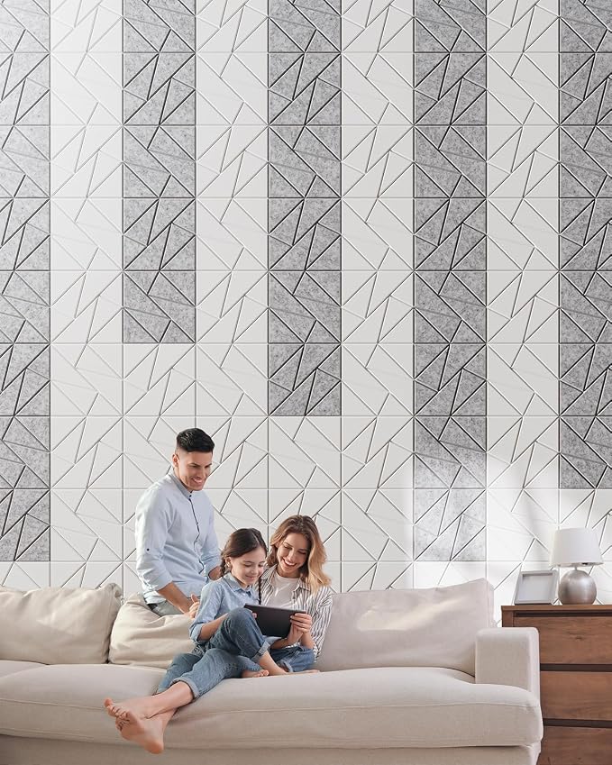 12-Pack Acoustic Panels, Peel & Stick Sound Proof Foam Panels - Image 5