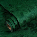 Yenhome 24"X200 Green Felt Wallpaper Peel and Stick Textured Vintage Wallpaper by Yenhome