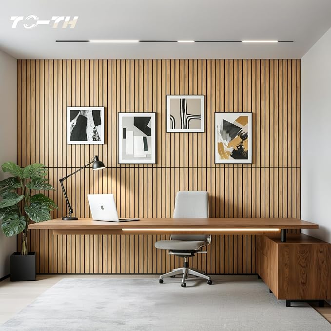 TO-TH Wood-Look Acoustic Panel, 4 Pack 47.2” x 23.6” Soundproof Wall Panels - Image 7