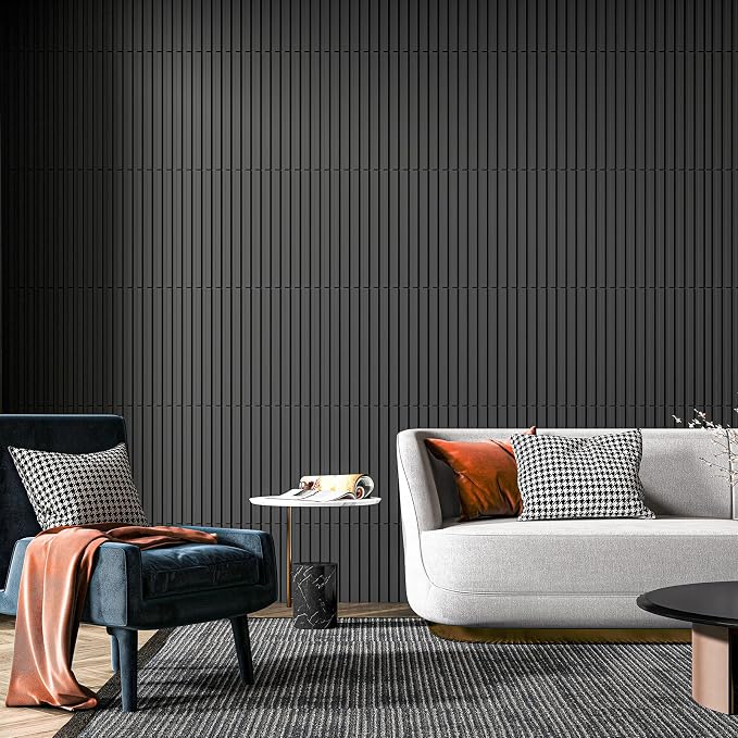 Art3d Slat Wall Panel, 3D Fluted Textured Panel 12-Tile 19.7 x 19.7in. - Image 4