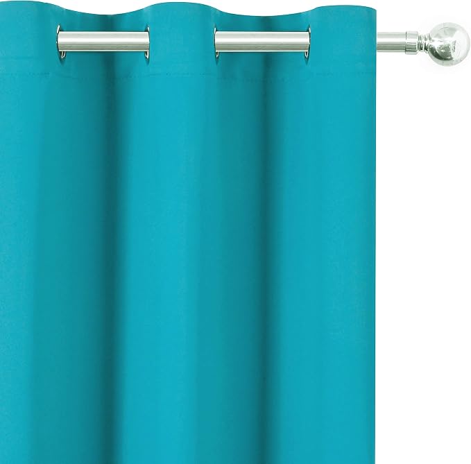 LEMOMO Teal/Turquoise Kids Blackout Curtains - Image 7
