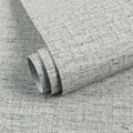15.75"x393.70" Gray Wallpaper Grasscloth Peel and Stick Wallpaper Faux Linen by MANONIRIA