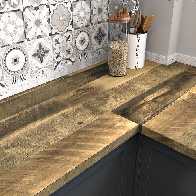 WESTICK Brown Wood Contact Paper Peel and Stick Countertops Waterproof Wood by WESTICK