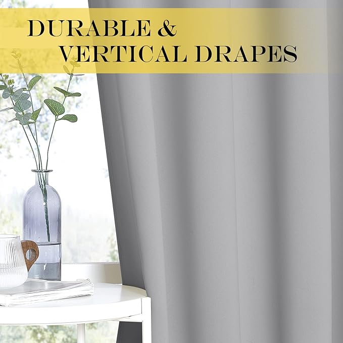 NICETOWN Blackout Sliding Door Curtain 120 inches Long, Grommet Top Thermal - Image 6