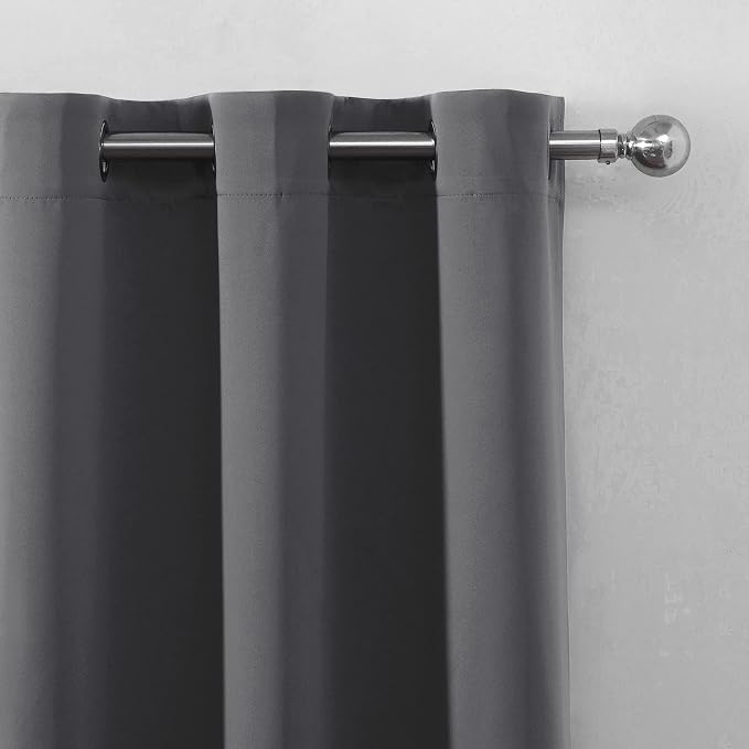 LEMOMO Blackout Curtains 66 x 95 inch/Frost Grey Curtains Set of 2 - Image 7