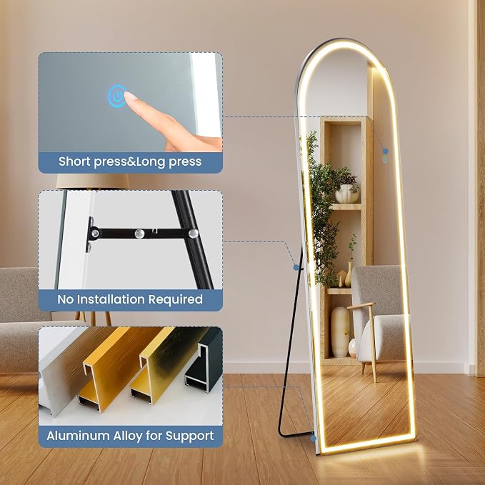 DUMOS Arched LED Mirror Full Length - Image 6