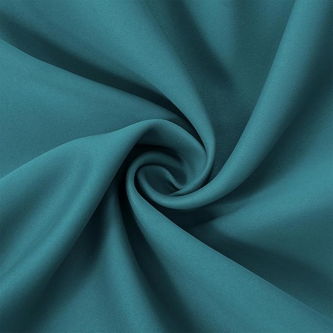 LEMOMO Sea Teal Thermal Blackout Curtains/38 x 84 Inch/Set of 2 Panels Room - Image 5