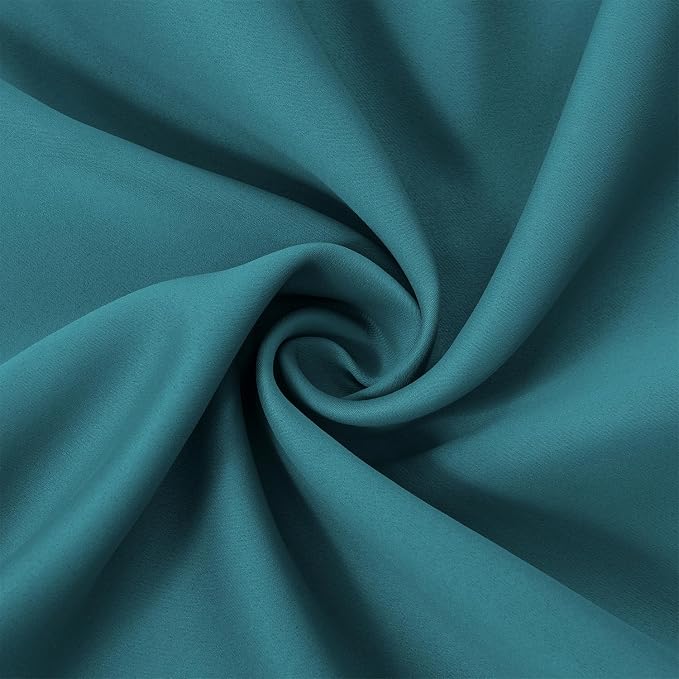 LEMOMO Sea Teal Thermal Blackout Curtains/42 x 63 Inch/Set of 2 Panels Room - Image 5