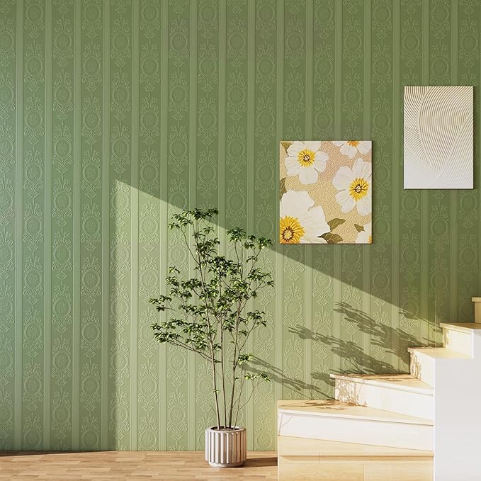 JiffDiff Wallpaper Peel and Stick Textured, 3D Embossed Wall Paper Stick on - Image 5