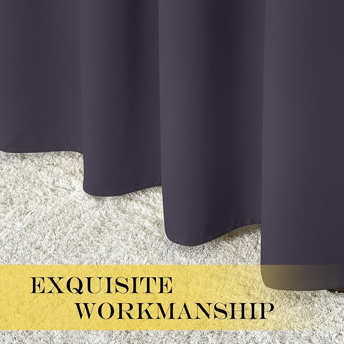 NICETOWN Room Divider Curtain 132 Inches Long, Wide Blackout Sliding Door - Image 6