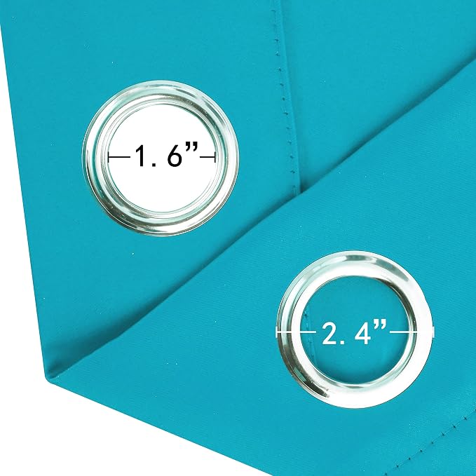 LEMOMO Teal Thermal Blackout Curtains/42 x 72 Inch/Set of 2 Panels Room - Image 6