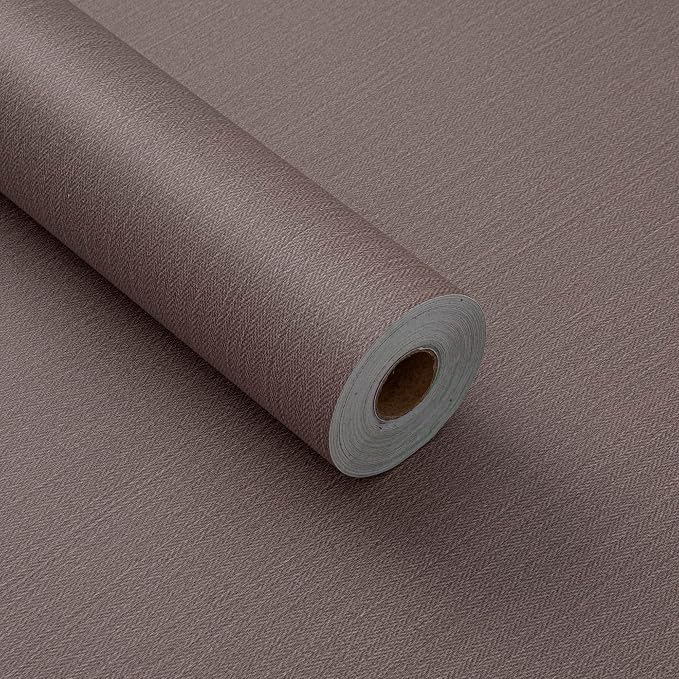 Haimin Fabric Wallpaper Textured Contact Paper Peel and Stick Faux Linen Wall - Image 4