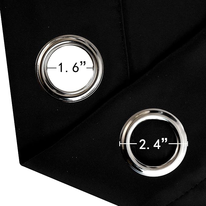 LEMOMO Black Thermal Blackout Curtains/38 x 63 Inch/Set of 2 Panels Room - Image 6