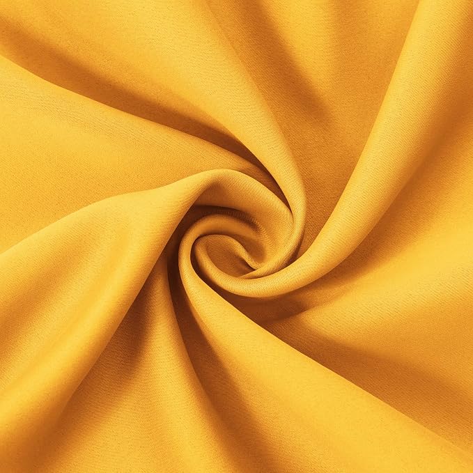 LEMOMO Yellow Thermal Blackout Curtains/38 x 54 Inch/Set of 2 Panels Room - Image 5