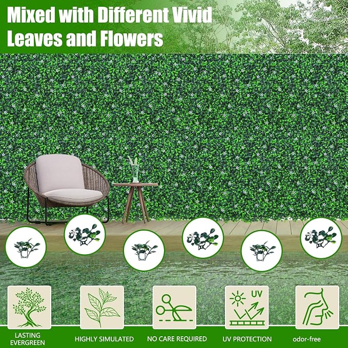 EverNture 48"x140" Grass Wall Panels, Artificial Grass Backdrop, Fake Greenery - Image 3