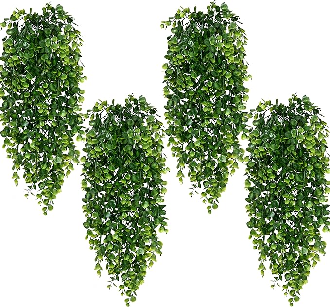 Waipfaru 8Pcs Fake Hanging Plants 2.7ft Fake Plants UV Resistant Fake Vines by Waipfaru