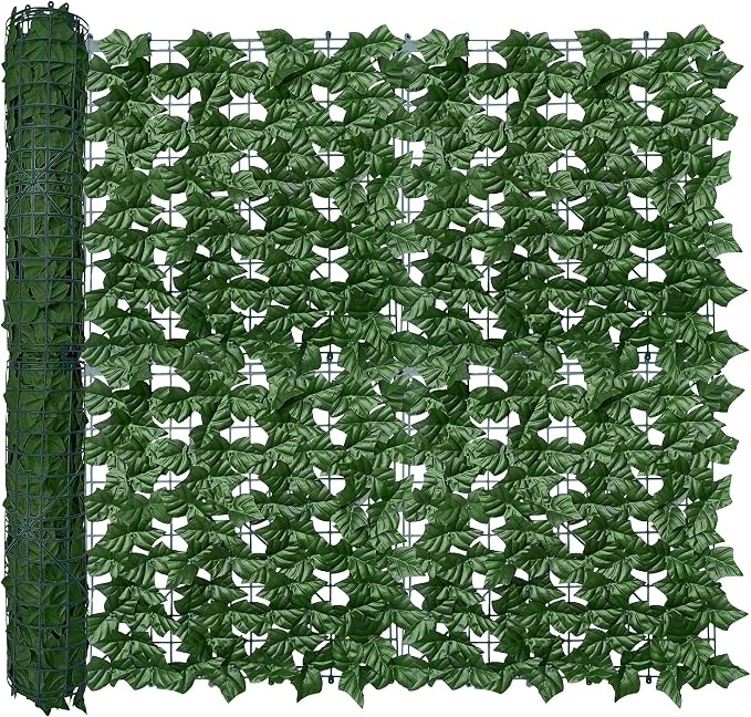 ODTORY Artificial Ivy Privacy Fence Wall Screen, 40X160 in UV-Anti Faux by ODTORYHOME