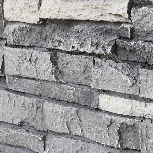 1.77 Inch Deep 3D Faux Stone Sample Panel Artisan Hand Painted Stacked Stone - Image 2