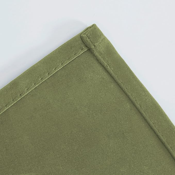 LEMOMO Olive Green Thermal Blackout Curtains/52 x 54 Inch/Set of 2 Panels Room - Image 8