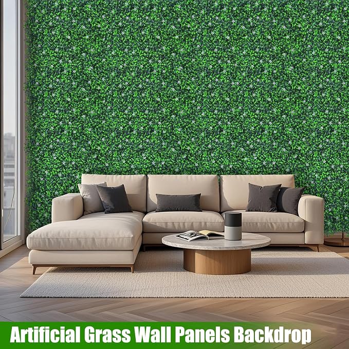 EverNture 48"x140" Grass Wall Panels, Artificial Grass Backdrop, Fake Greenery - Image 4
