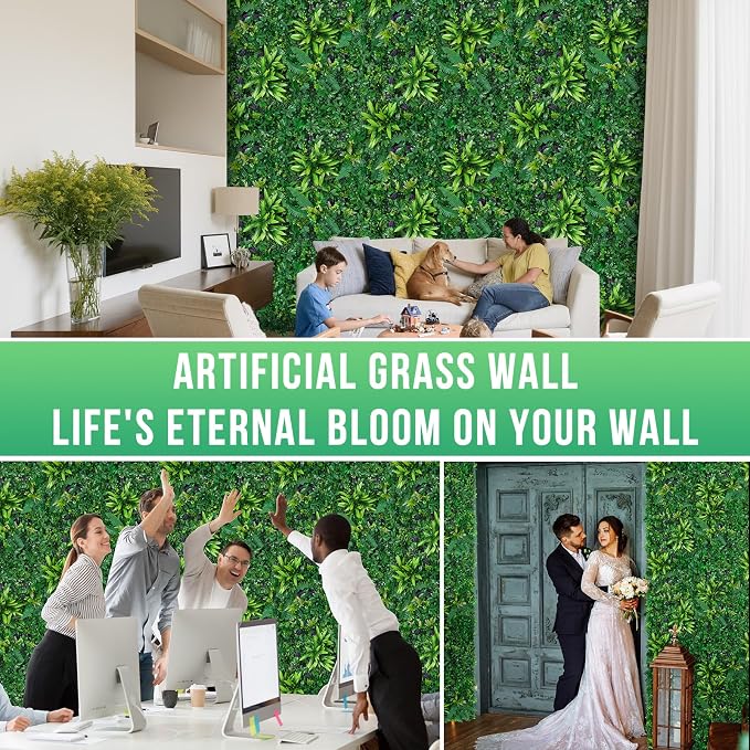 Grooy Artificial Boxwood Panels, Privacy Hedge Fence Screen - Image 5