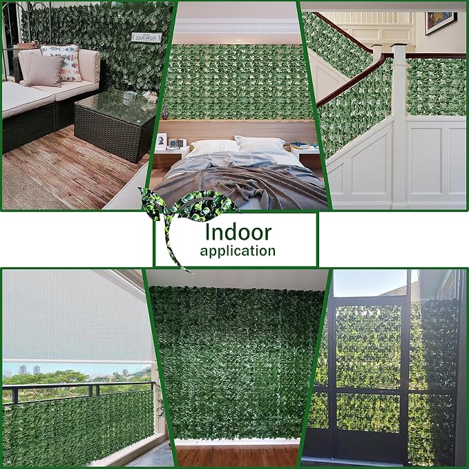 ODTORY Artificial Ivy Privacy Fence Wall Screen, 40X160 in UV-Anti Faux - Image 5